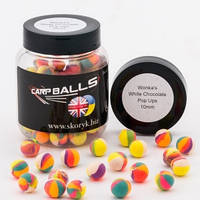 CarpBalls Pop Ups Wonka White Chocolate 10mm(Радужный белый шоколад). 